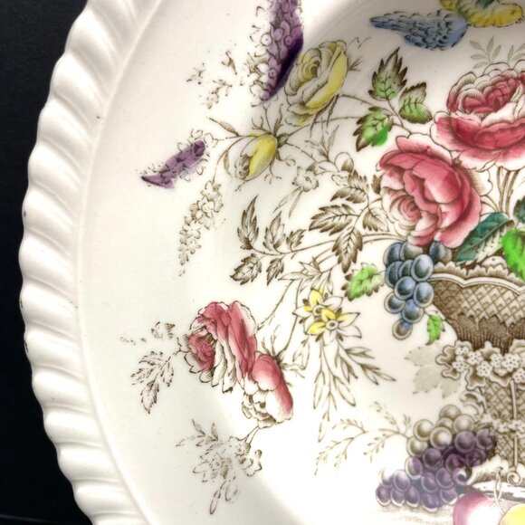 Vintage Set of 3 Johnson Brothers Bird of Paradise Rimmed Soup Bowl - Picture 5 of 11